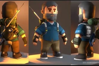 do 3d game character rigging and animation for unity, unreal engine and games