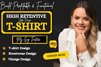 do vintage, streetwear, t shirt design clothing brand graphics for etsy shop