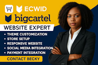 setup ecwid store, redesign ecwid store, bigcartel store design, ecwid SEO
