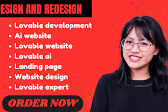 create lovable ai website, ai expert page, and landing page design