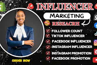 find and manage your tiktok facebook social media influencer model market list