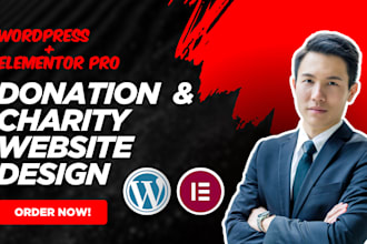 design a professional donation or charity website in wordpress