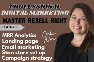 set up email marketing campaign to promote master resell right courses