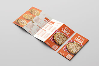 create eye catching trifold brochures and restaurant menus