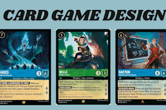 create card game design flash card game art card box mockup board game rule book
