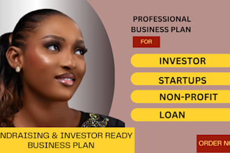 develop a full business plan, 5 year financial forecast and investor pitch