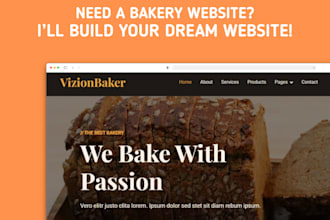 create a modern and responsive bakery website