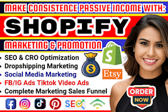 boost shopify sales etsy shop promotion shopify dropshipping store , tiktok ads