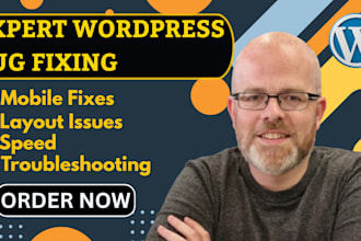 fix wordpress bugs, errors, and layout issues with expert troubleshooting