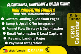 design clickfunnels kajabi thrivecart sales funnel checkout bumper offer page