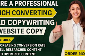 write SEO website copywriting sales page email copy landing page copywriting