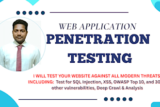 do web application penetration testing and security audit owasp, XSS, sqli