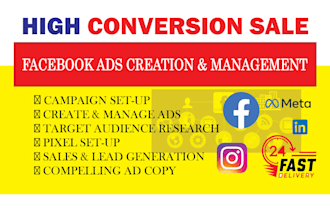 set up, monitor, and optimize facebook and instagram ads