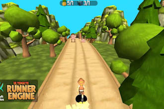 develop 3d endless runner game, 3d multiplayer runner game for you in unity