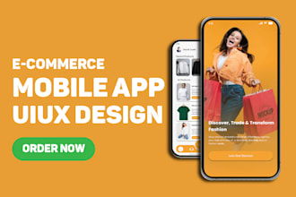 do ecommerce apps UI UX design for android and IOS with your brand identity