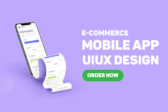 do ecommerce apps UI UX design for android and IOS app