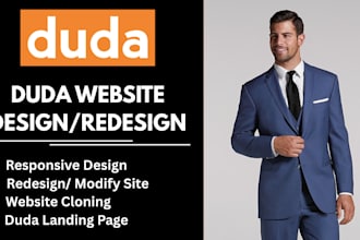 design a responsive and professional website using duda