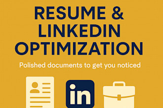 optimize your resume and linkedin profile to get you noticed