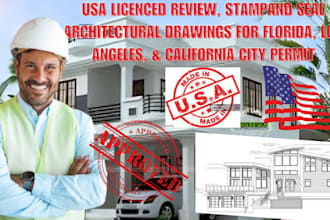do architectural stamp, mep stamp, pe stamp, and seal for USA city permit