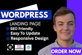 create an SEO optimized wordpress landing page or sales funnel with elementor