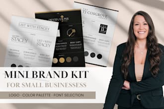 create a clean, simple mini brand kit with logo, colors and fonts