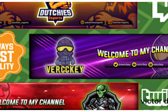 design eye catching game banners for twitch, youtube, steam