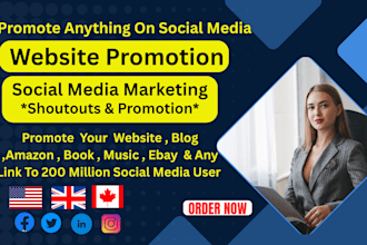 promote your website, business, product or  targeted people