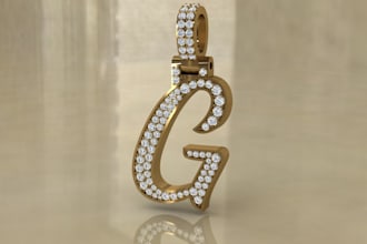 do 3d jewelry pendant for printing