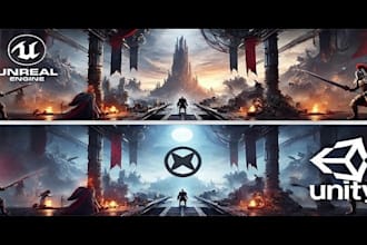develop aaa video games with unreal engine or unity