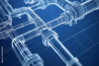 design irrigation system, piping layout, ventilation system, blueprint design