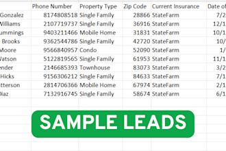 cold call and provide pre qualified insurance leads USA only