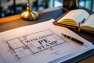 deliver signed and sealed plans with wisconsin pe stamp