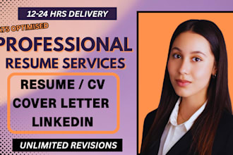 write an ats optimized CV resume cover letter and revamp linkedin