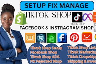 setup tiktok shop, run tiktok dropshipping ads, and manage tiktok ads manager
