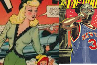 create retro vintage comic illustration