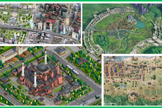 do isometric event map festival map illustration fantasy map tourist map dnd map