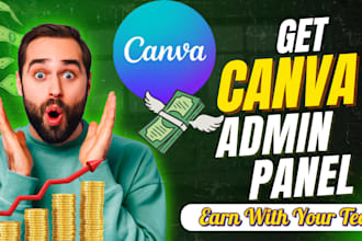 create canva admin panel account