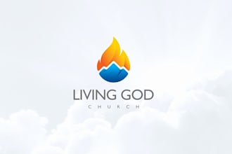 create a modern geometric religious god church logo design