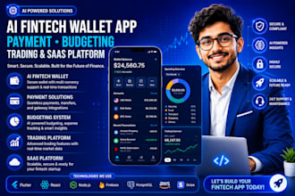 create ai fintech wallet app, payment app budgeting system trading saas platform