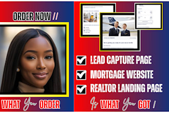design a high converting lead capture page for canadian realtors, mortgage web