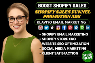 do store audit klaviyo flows sales funnel marketing cro boost shopify sales