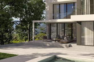 design building patio,oudoor villa garden,rooftop terrace,plan to house exterior