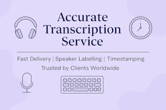 do accurate transcription of audio or video files