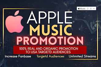 do USA organic apple music promotion, spotify music promotion, playlist curators