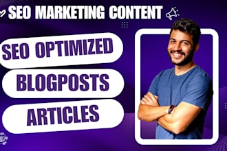 write SEO optimized articles, blog posts, content on marketing, tech, b2b, saas