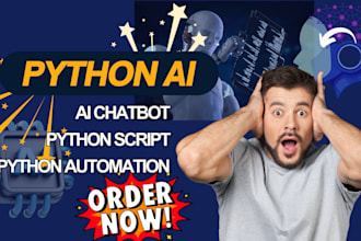 do python ai, automation, ai chatbot, nlp, machine learning script