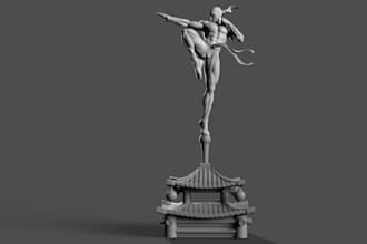 3d figure for print,miniatures pose ,stl obj file statue 3d renders,terrain toy