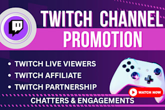do organic promotion to air your twitch channel to grow twitch live viewers