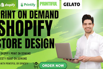 design your shopify pod esty dropshipping business with printful
