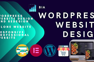 design, redesign wordpress elementor website, for your business in 24 hrs